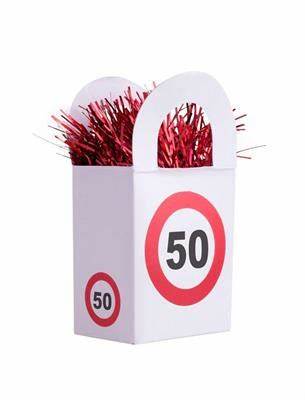 50 år ballongvekt traffic sign