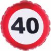 40 år traffic sign folieballong