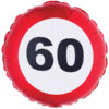 60 år traffic sign folieballong