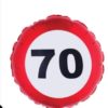 70 år traffic sign folieballong