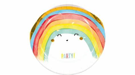 Rainbow party fat 23cm 8pk