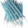 Glitter Kakelys Blek-Blå 12pk med holdere