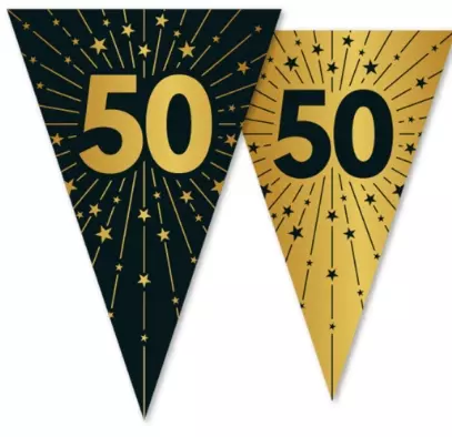 Flaggbanner 50 år golden celebrations 10 meter