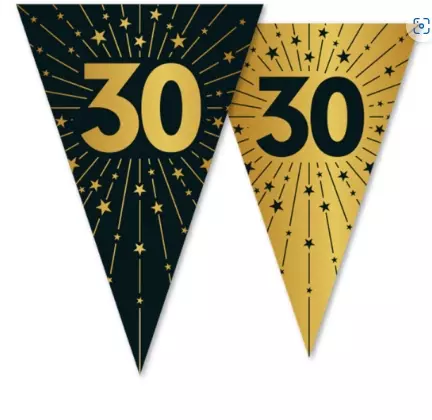 Flaggbanner 30 år golden celebrations 10 meter