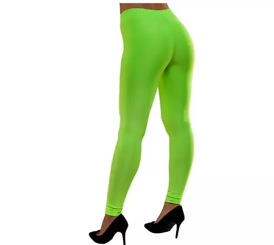 80s leggings neon grønn XS/S