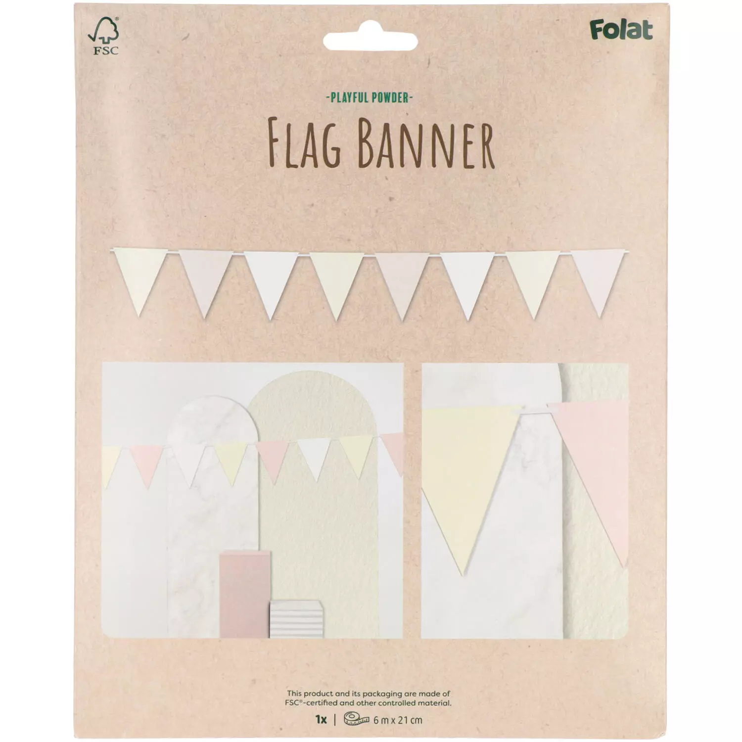 Flaggbanner playful powder 6m