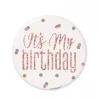 Button "It's my birthday" rosegull glitz