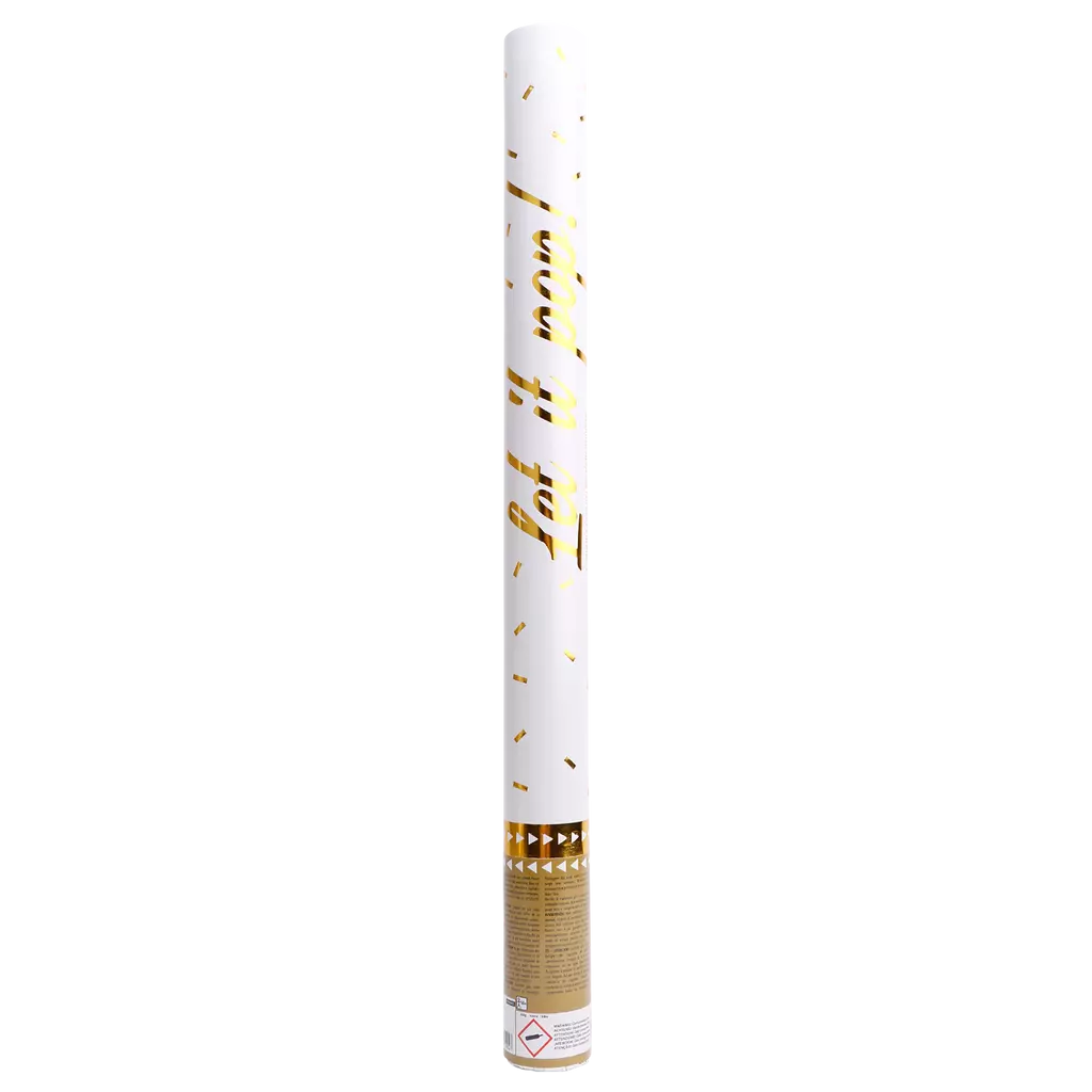 Konfettikanon firkantet gullfolie 60cm