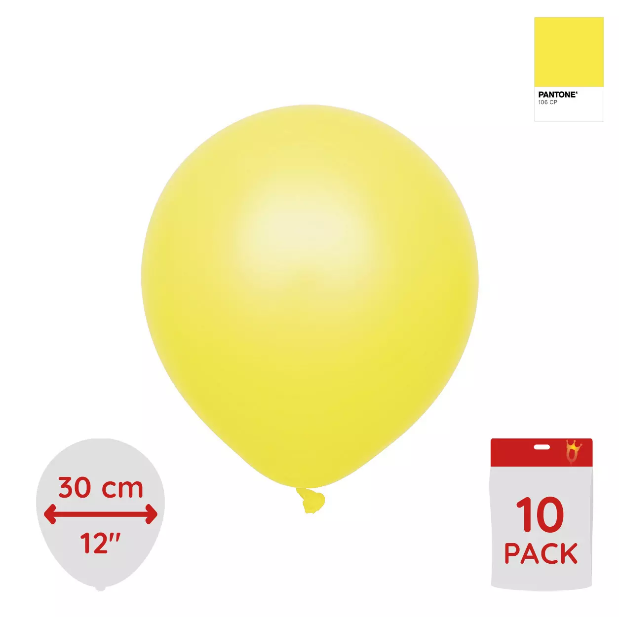 Glimtgule ballonger 10 pk