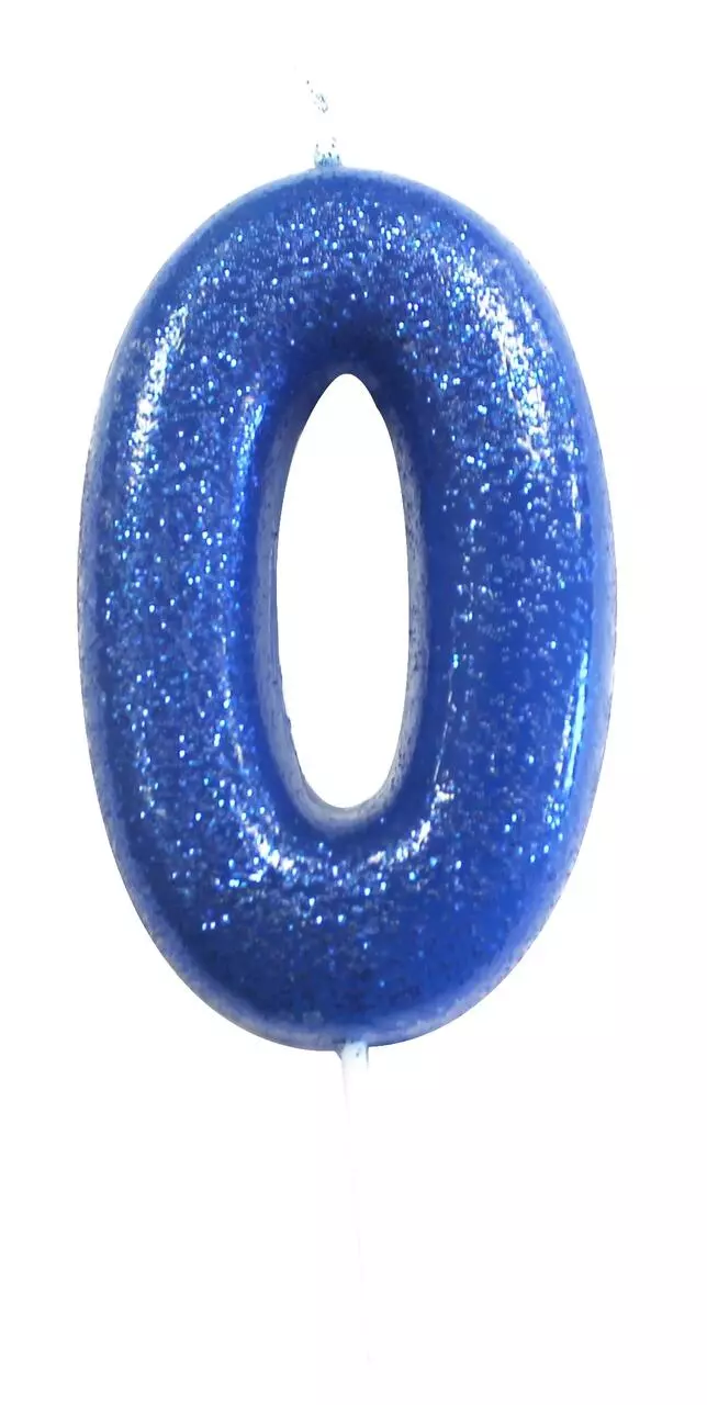 Kakelys 0 glitter blå