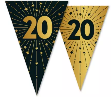 Flaggbanner 20 år golden celebrations 10 meter