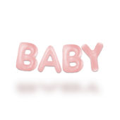Ballongord BABY pastellrosa 35cm