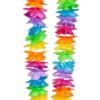 Deluxe satin hawaiikrans rainbow flowers