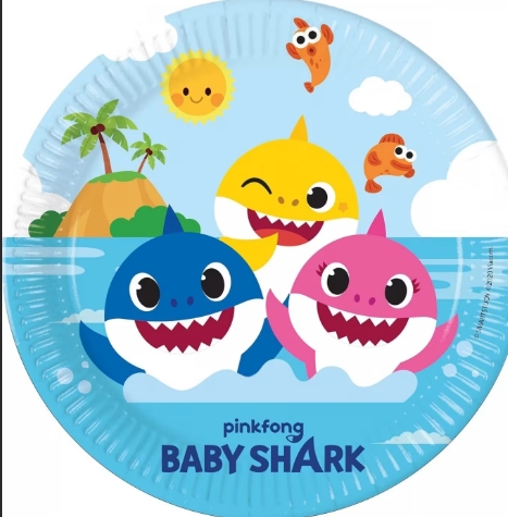Baby shark pappfat 23cm