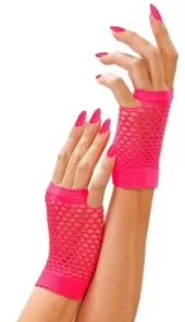 80s nettinghansker rosa