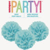 Mini Pompom Lys turkis 3pk (23cm)