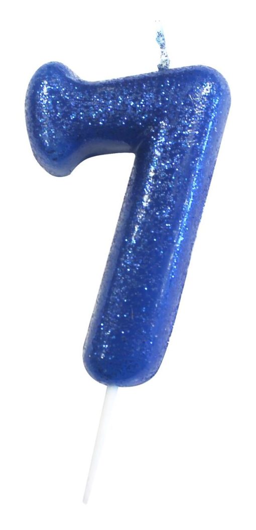 Kakelys 7 glitter blå