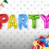 Ballong-ord PARTY (36cm høy)