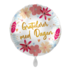 Folieballong Gratulerer med dagen - Blomster