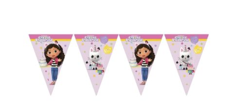Gabbys dollhouse flaggbanner 2,3m