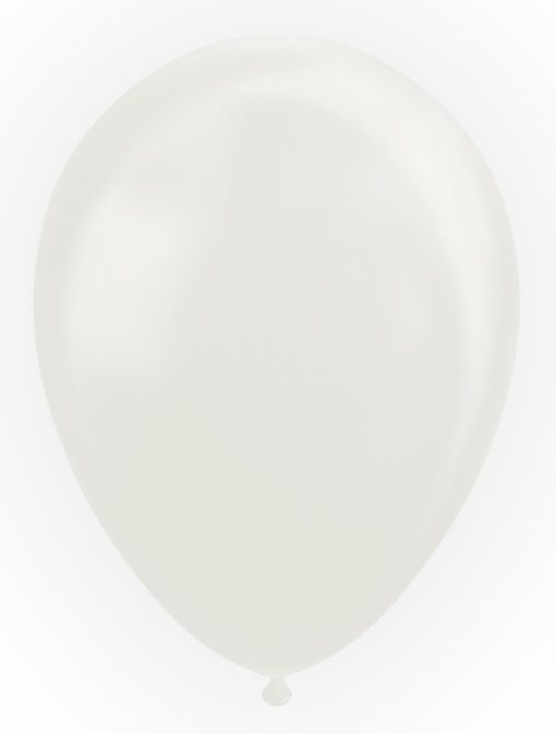 Pearl white (perlemor) ballonger 10pk