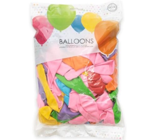 23cm gummiballonger mixed colors 50 pk
