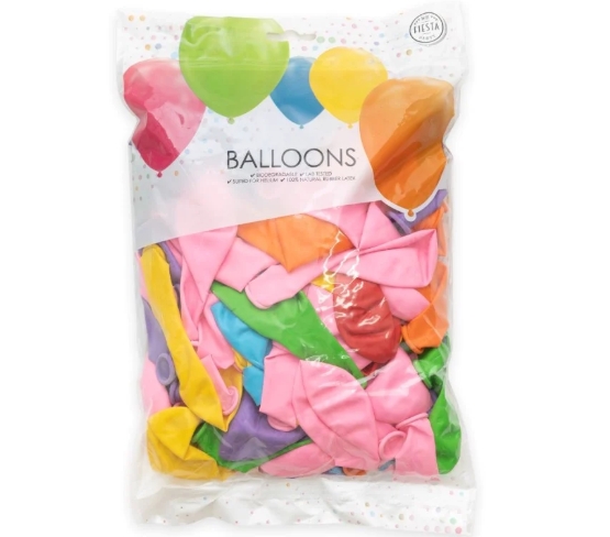 23cm gummiballonger mixed colors 50 pk