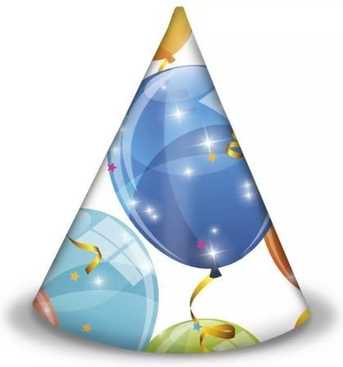 Bursdagshatter sparkling balloons 6pk