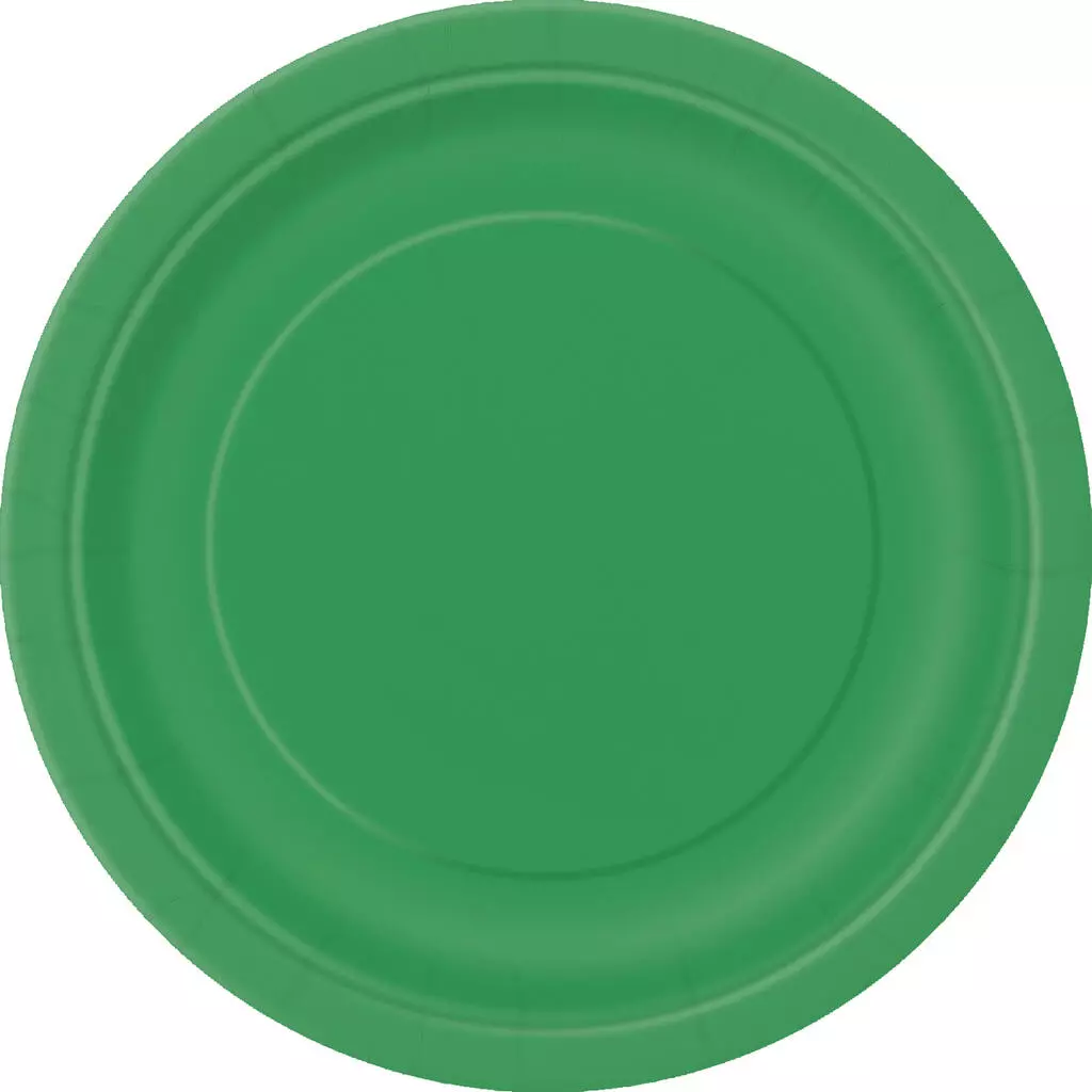 Papptallerken smaragdgrønn 23cm 8pk