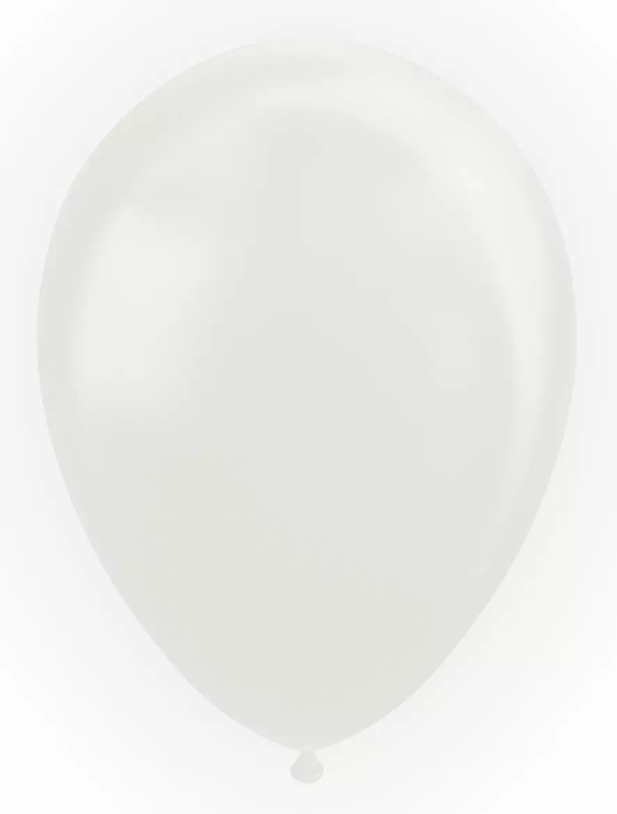 Pearl white (perlemor) ballonger 10pk