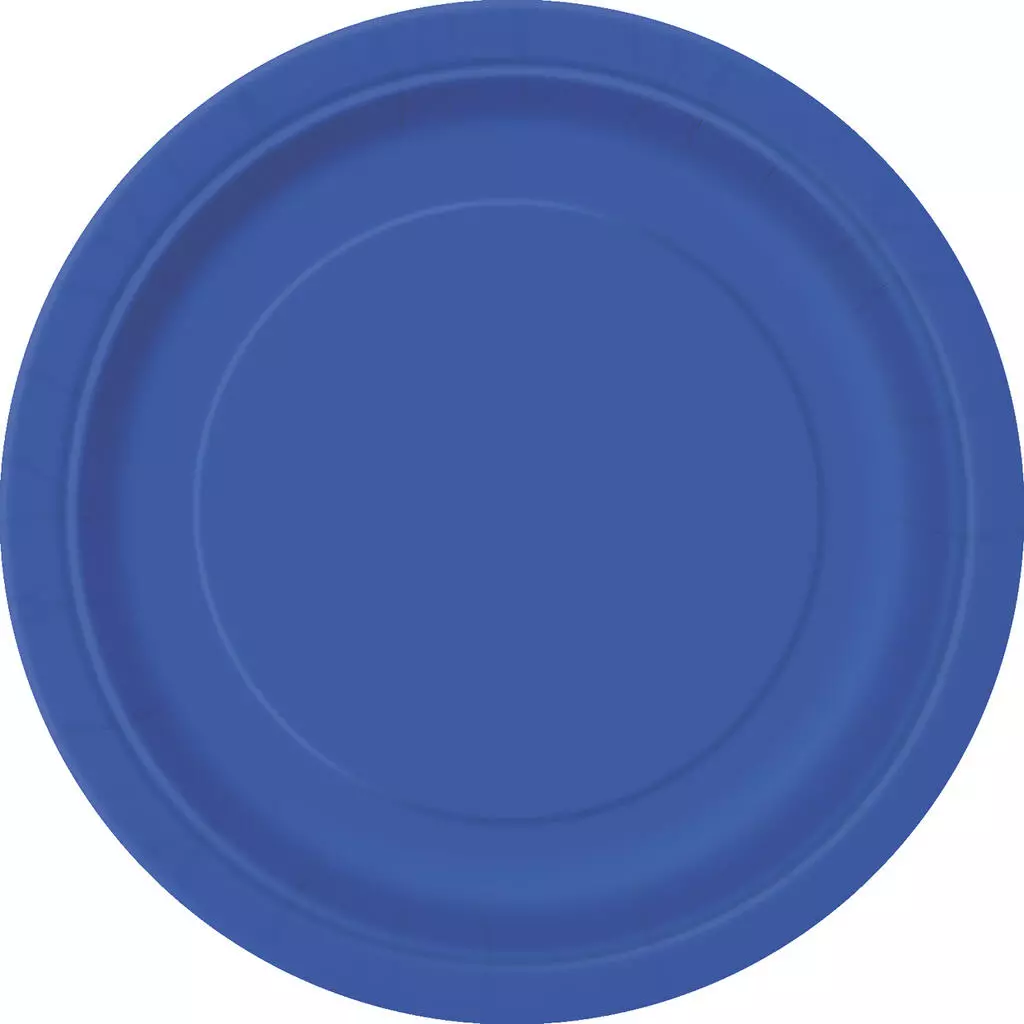 Papptallerken mørk blå 23cm 8pk