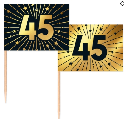 Party picks golden celebration 45 år 50 stk