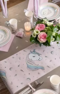 Enhjørning bordløper 5 meter