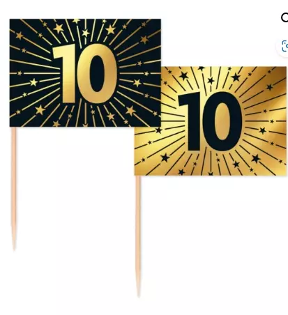 Party picks golden celebration 10 år 50 stk