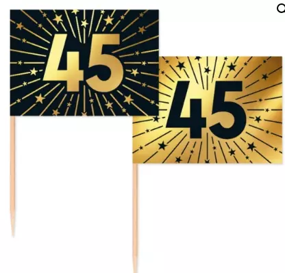Party picks golden celebration 45 år 50 stk