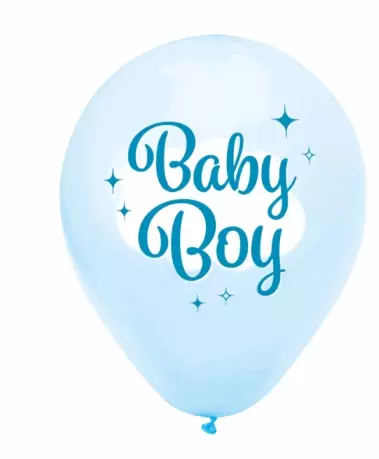 Baby boy lyseblå ballonger 8 pk