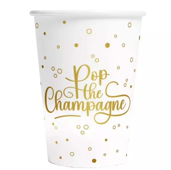 Pop the champagne pappkopper 8 pk