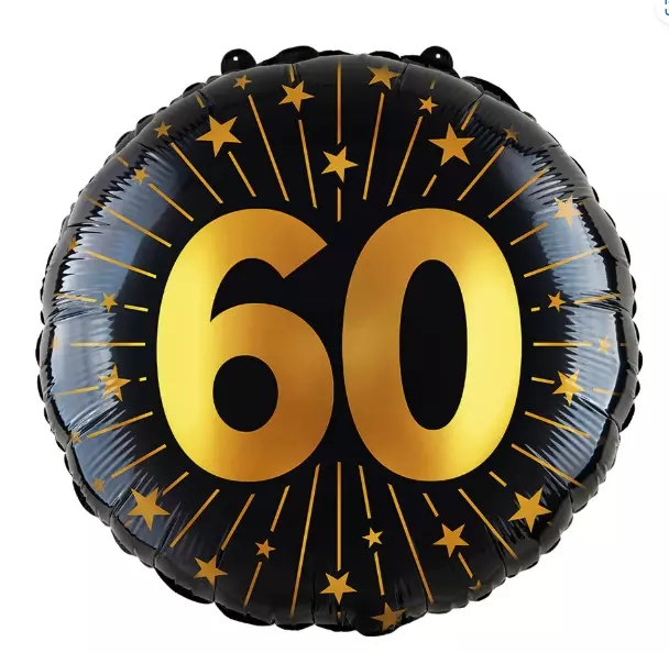 60 år Golden celebrations folieballong