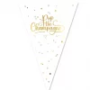 Pop the champagne flaggbanner i plast 20x30 cm 10 meter