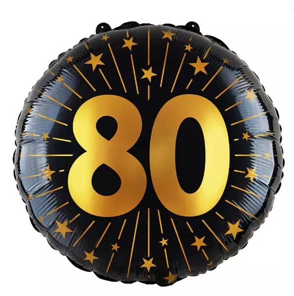 80 år Golden celebrations folieballong