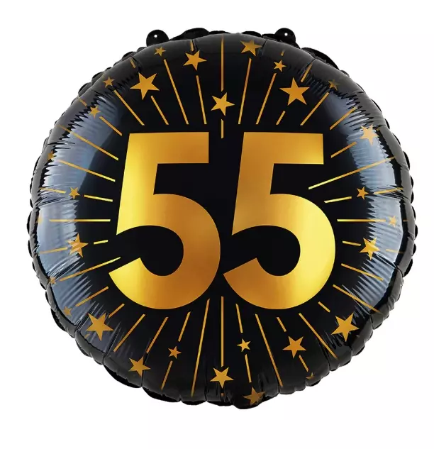55 år Golden celebrations folieballong