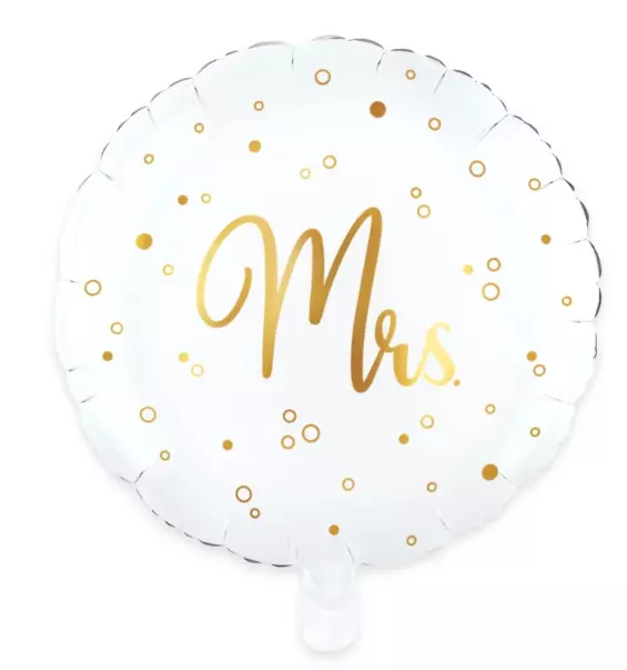 Golden folieballong Mrs 46 cm