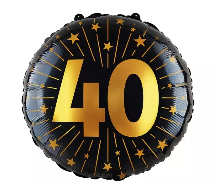 40 år Golden celebrations folieballong