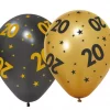 20 år Golden celebrations ballonger 6pk