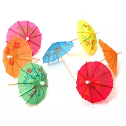 Cocktail parasoller fargerik 12pk
