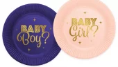 Boy or girl gender reveal pappfat 8 pk