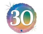 30 år rainbow holographic folieballong