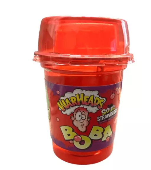 Warheads boba sour strawberry 400ml