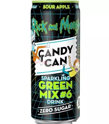 Candy can Rick & Morty sparkling green mix #6 300ml