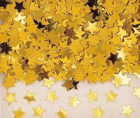 Gullstjerner konfetti